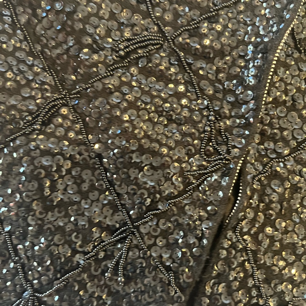 Black Sequence Top With Zipper - image 5